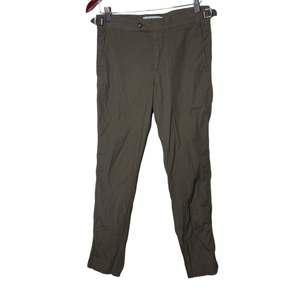 Frescobol Carioca olive green cotton blend pants sz 30
